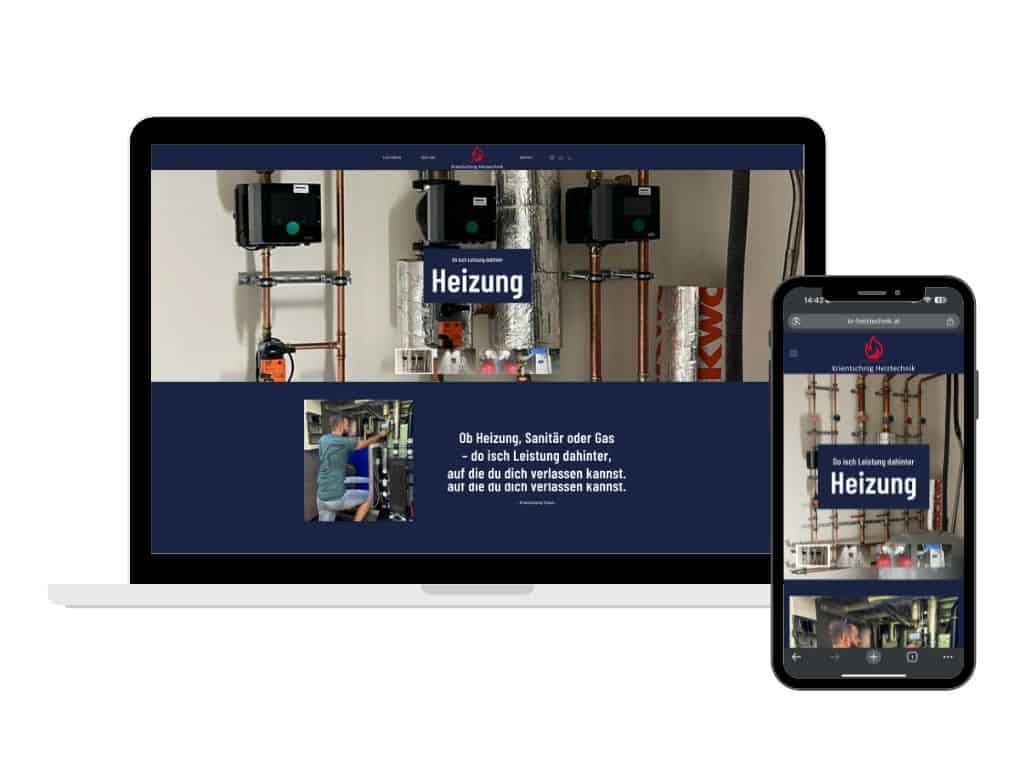 Website KR Heiztechnik