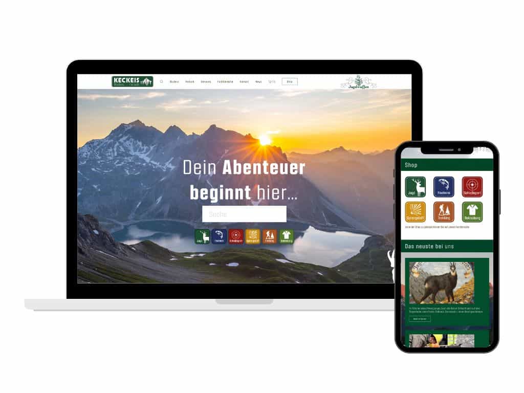 Website Keckeis Jagd & Fischerei