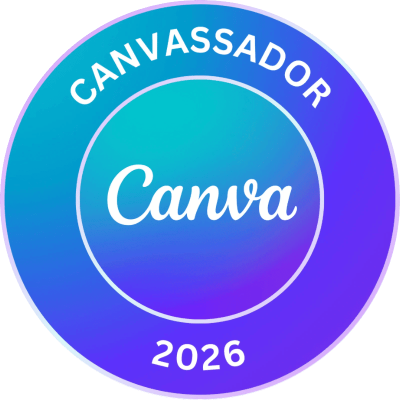 Canva-Logo mit Text "Content Hefti's" und Jahr 2026, runder Design.
